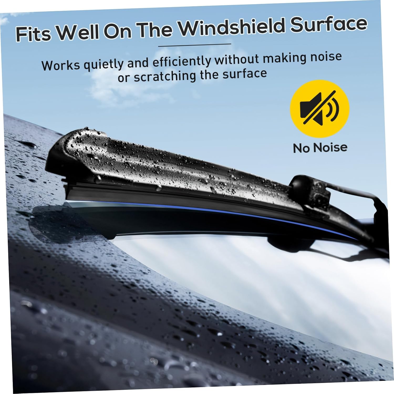 Frameless Windshield Wiper Strips 10-Piece Set Sturdy Automotive Rubber Refills for All-Season Use Compatible Most Vehicles