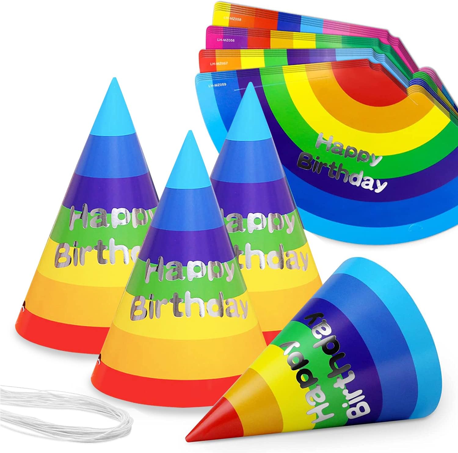 Party Propz Birthday Caps for Kids – 10 Pcs Multicolour Birthday Hats for Boys,Caps For Kids pack of 10, Bday Hats for Children (Cardstock)