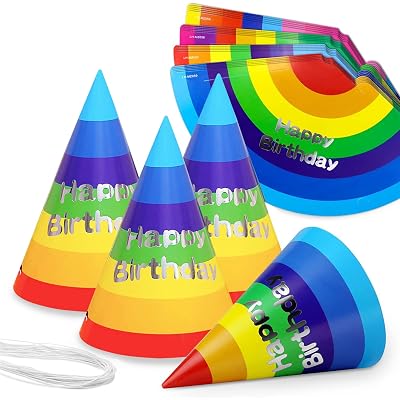Party Propz Happy Birthday Caps for Kids - 10Pcs Birthday Caps for Birthday Or Birthday Boy Cap/MultiColour Happy Birthd