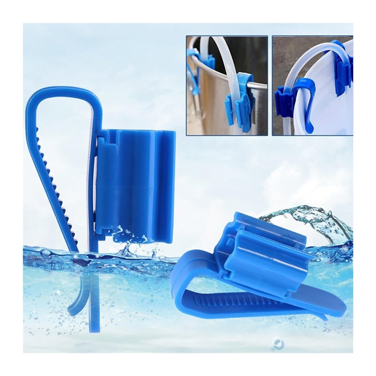 1 Packung Aquarium-Schlauchschellen, verstellbarer Aquarium-Rohrhalter für Schläuche mit 0,8 cm - 1,6 cm Durchmesser, schwarze Kunststoff-Montageklemmen für Wasserwechsel und Reinigung
