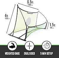 Vista 5 de QUICKPLAY TEKKERS TRAINER - Rebotador de fútbol, 6.5 x 4 pies y redes de paso de tierra de 6.5 x 1.5 pies, acero aleado, fibra de vidrio, negro