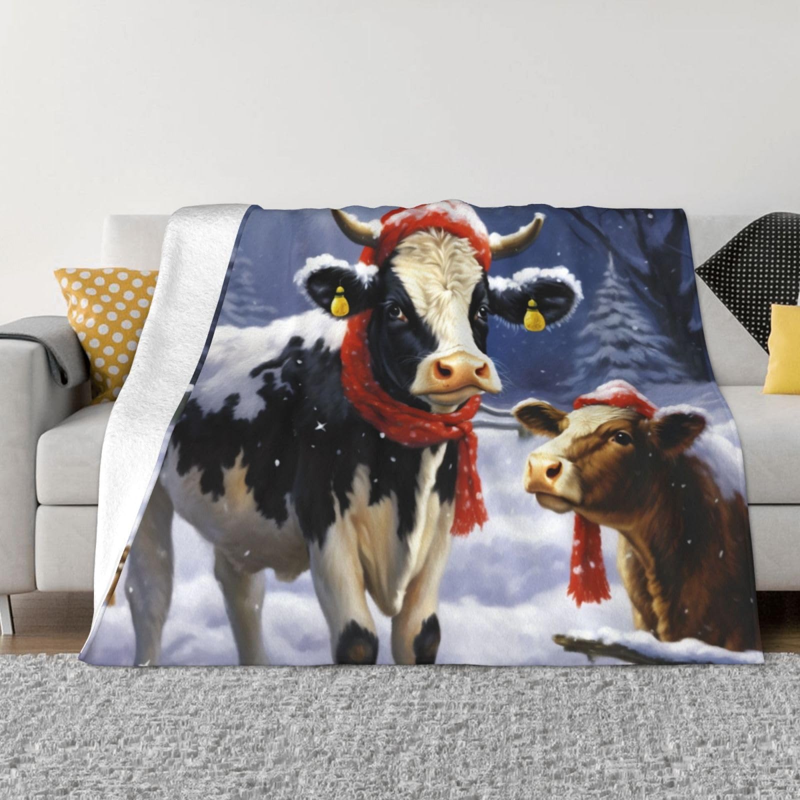 Couverture de Noël flanelle légère 203x152 pour stopper le froid sur le lit