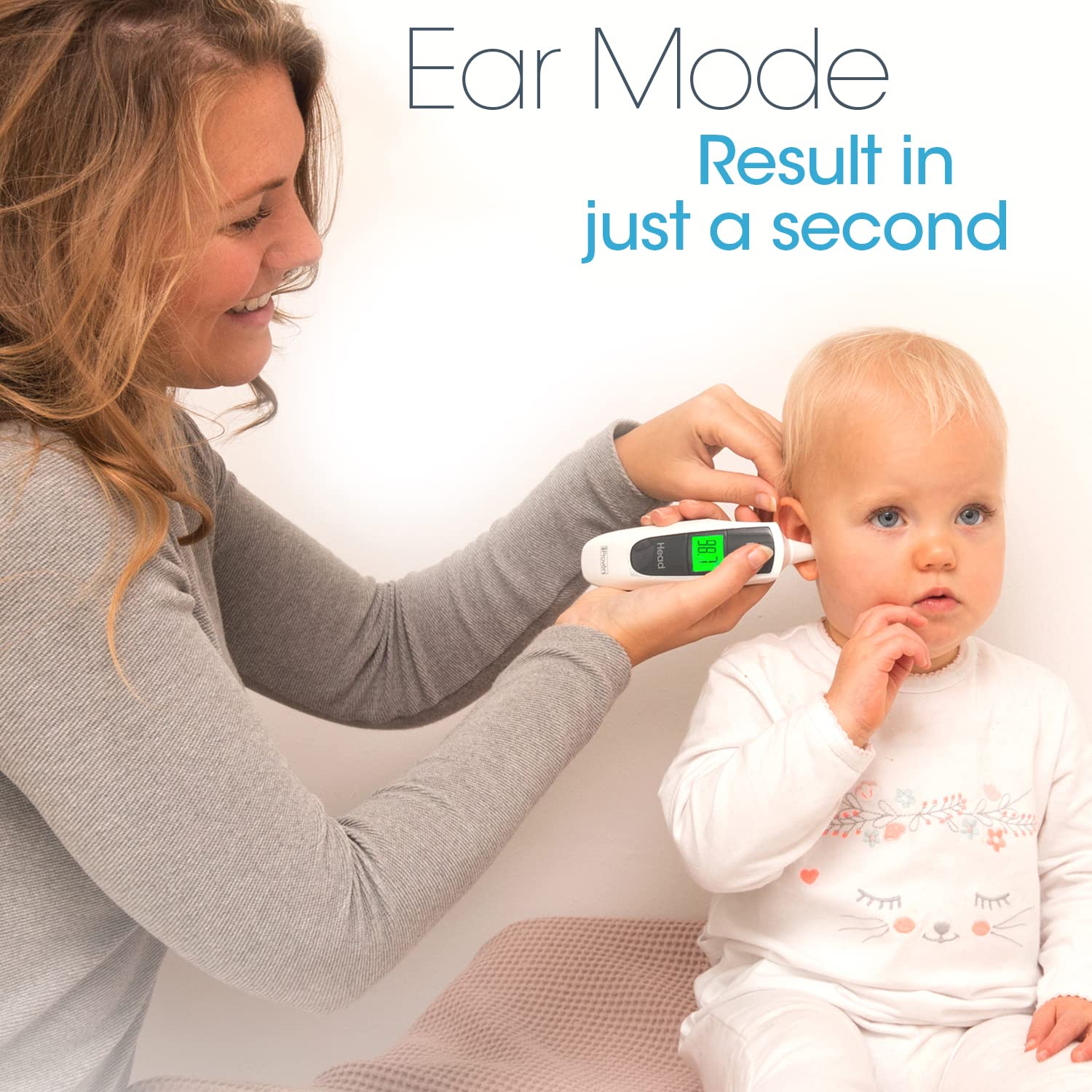 IPROVEN Digital Ear Thermometer for Adults, Kids and Babies, Fever Alarm, Easy to Use Ear and Forehead Mode, LED Display with Big Buttons, Unique Design, iProven DMT-316 : Health & Household