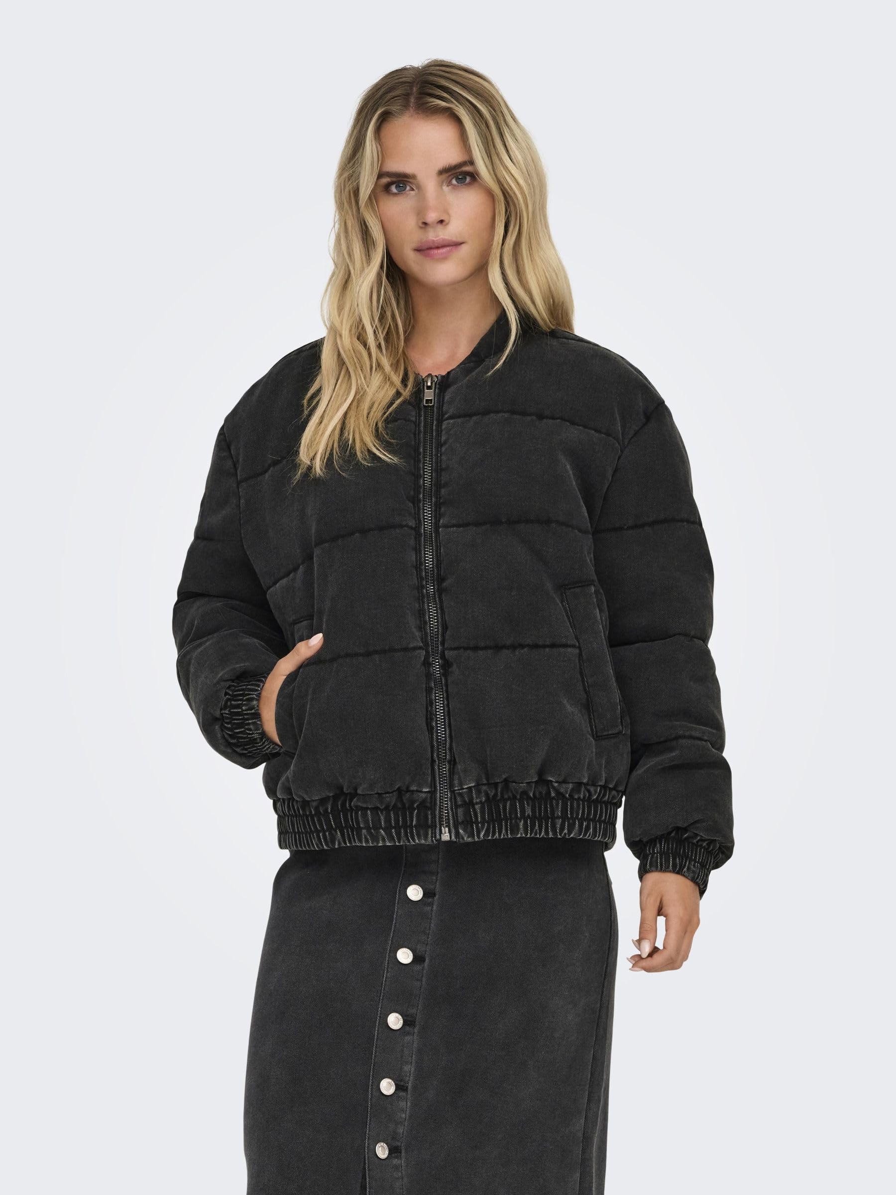ONLY Onlqueen LS Puff DNM-Giacca Gua Donna
