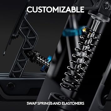 Logitech G PRO Racing Pedals - Racing Simulator Pedals with 100kg Load Cell Brake, Fully Customisable, Swappable Springs & Elastomers, Modular Design, Black