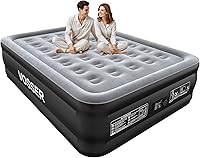 VOSSER Queen Air Mattress with Built-in Pump: Inflates in 3 Min, 18" Raised, Patented 660lbs Support for Home, Camping & Guests