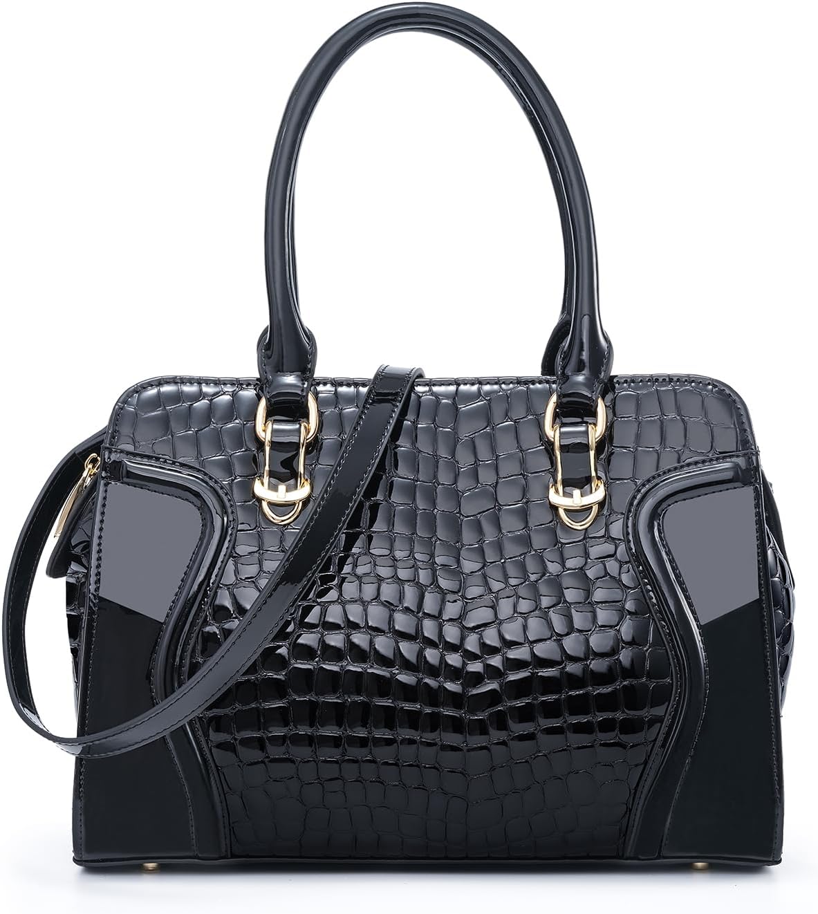 Genuine Leather Tote Bag for Women, Large Womens Crossbody Bag, Black Handbag Leather Purses for Women