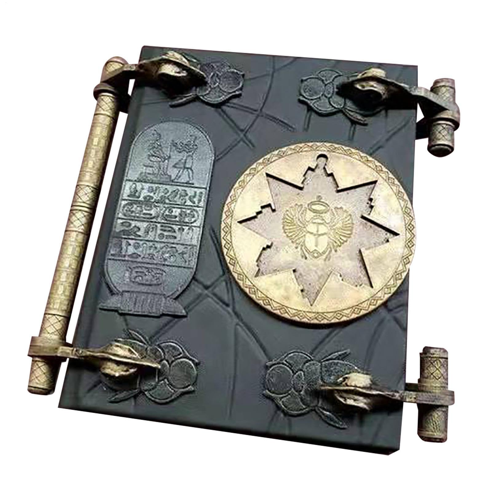 Mummia Prop Repliche Libro dei Morti - Scultura in resina fatta a mano, manufatto magico egiziano antico, decorazione realistica in stile film | Ornamento da collezione per regalo souvenir