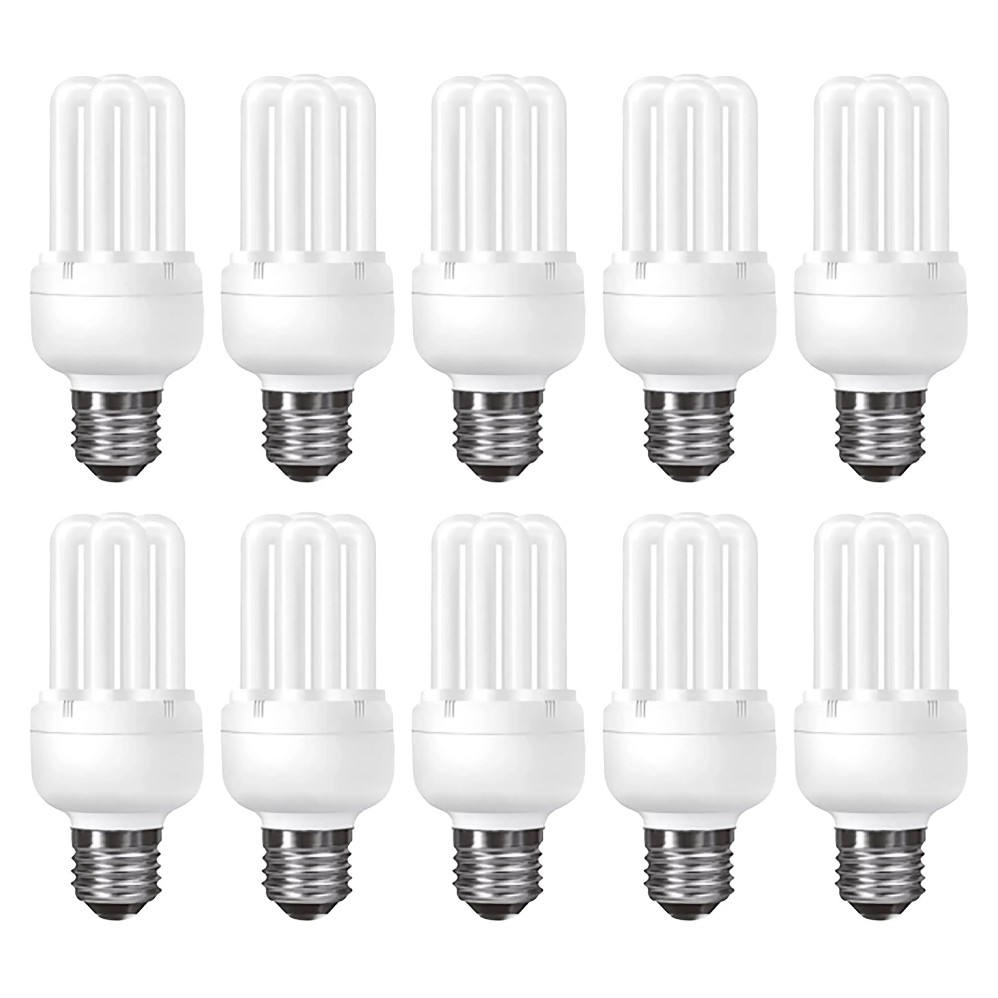 10x Luxram 20W (100W) Energy Saver Stick CFL 6U ES E27 Daylight White 6400K