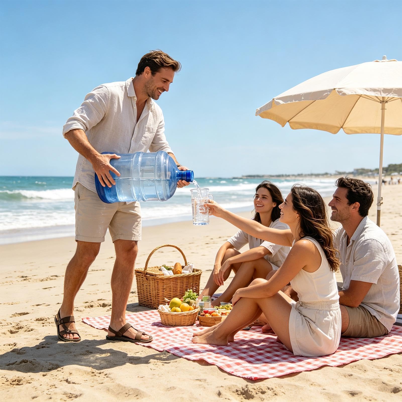 Garrafa de agua 18,9 L 18,9 L Gran Depósito Alimentario Portátil Sin Fugas