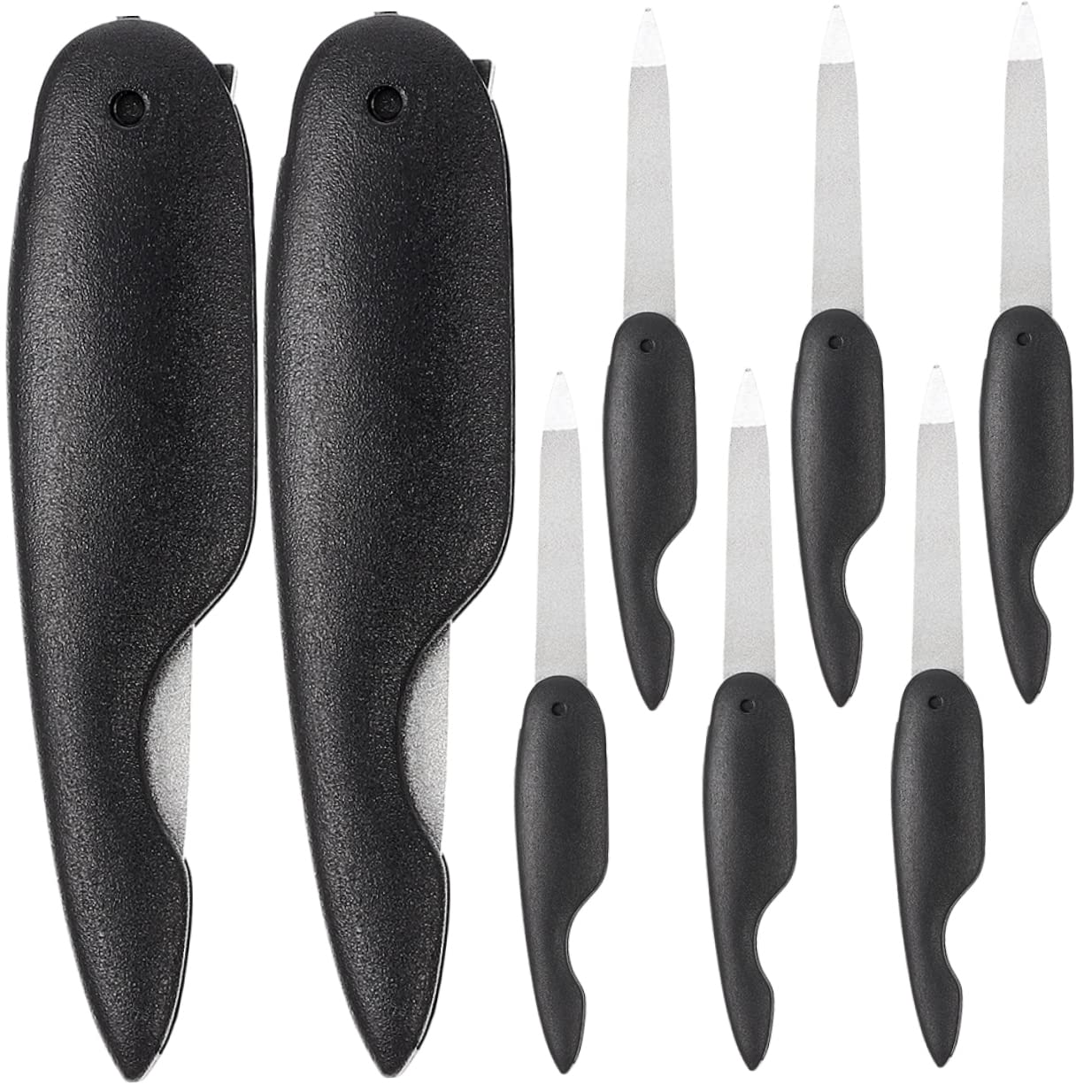 Healeved 40pezzi Unghie Metallo Pieghevoli Doppia Faccia Per Manicure e Pedicure Strumenti Per Rifinire e Lucidare Unghie Naturali e Acriliche Facili Da Riporre e Riutilizzabili