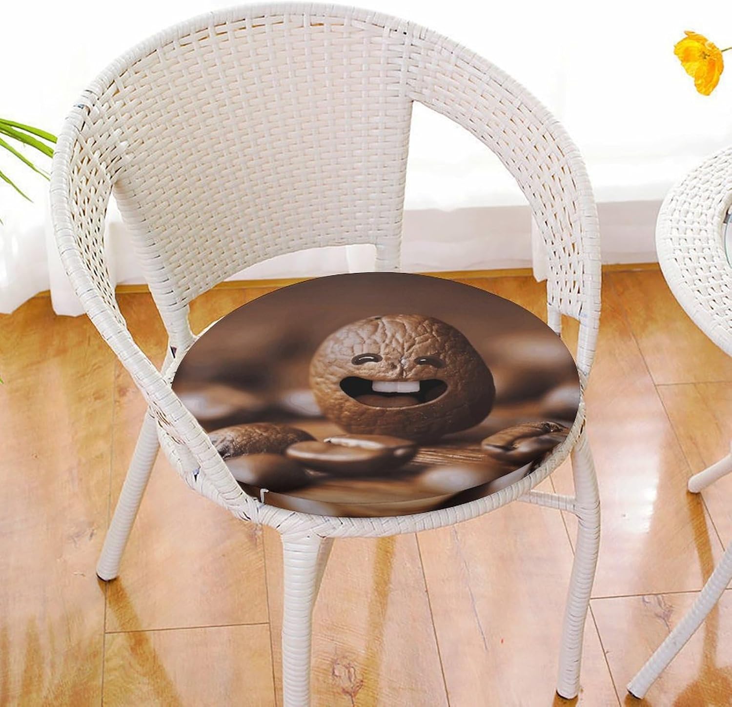 Funny Roasted Coffee Beans Chair Cushions Floor Pillow Chair Pad