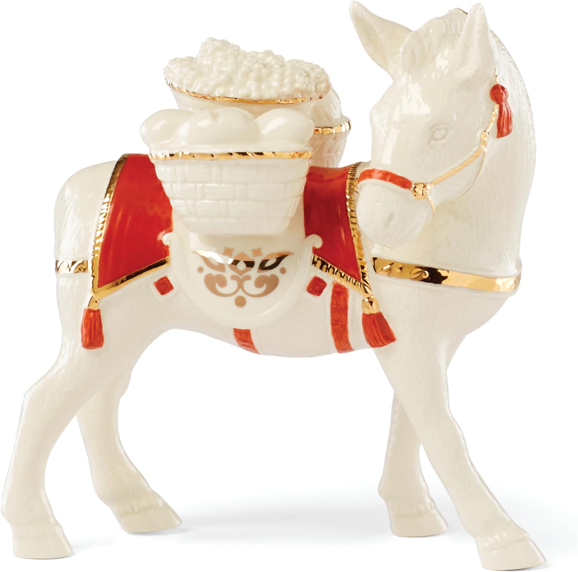 LenoxFirst Blessing Nativity Donkey Figurine, Porcelain, Multicolor, 0.95 LB