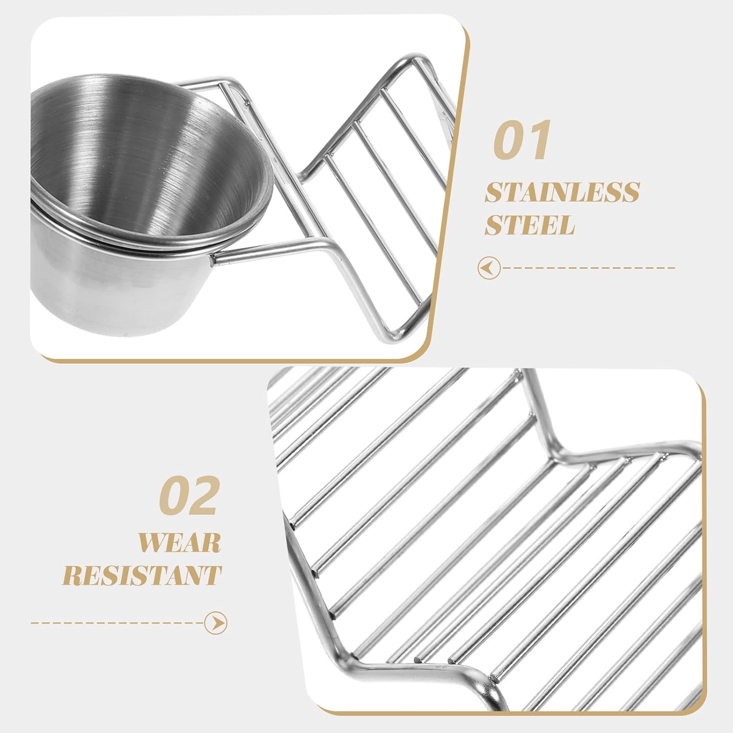 Mexican Taco Rack Stainless Steel with Sauce Cup