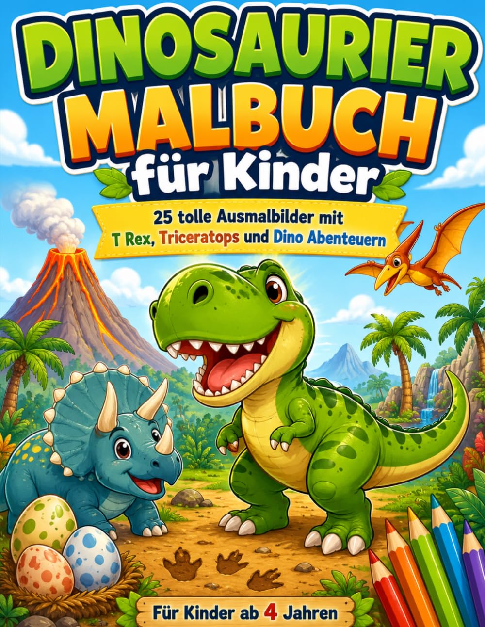 Dinosaurier Malbuch für Kinder: Dino Malbuch für Kinder
