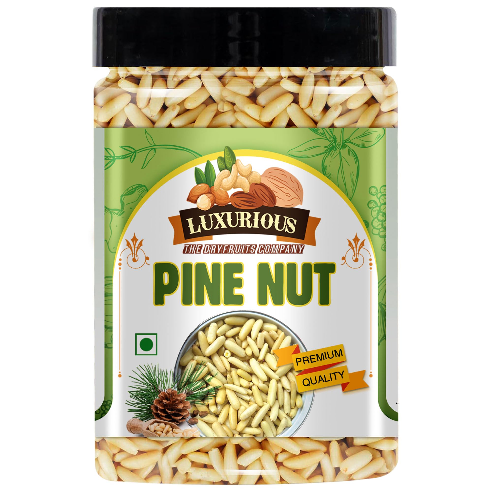 Luxurious Premium Pine Nuts (250g) | Chilgoza Giri/Chilgoja Seeds | Forest Jewels | Helps in Joint Pains, Immune System & Body Aches | Pine Seeds Jumbo Size (B0CSX9J126) Amazon Price History, Amazon Price Tracker