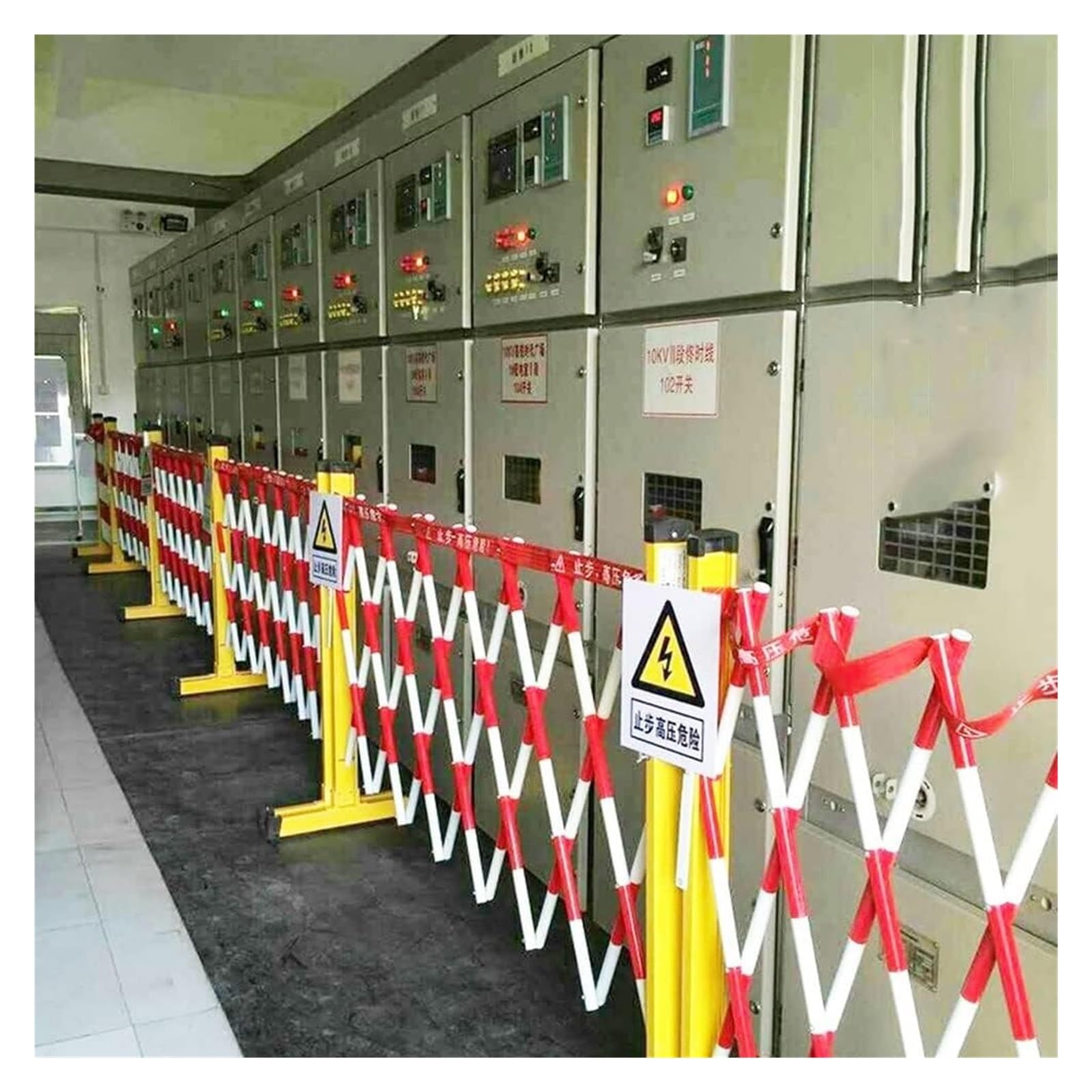 Barrera metálica retráctil, Valla de Seguridad portátil para hospitales, Puerta de Control de Acceso Extensible, Barrera de Seguridad Vial Duradera, Barrera de tráfico mó