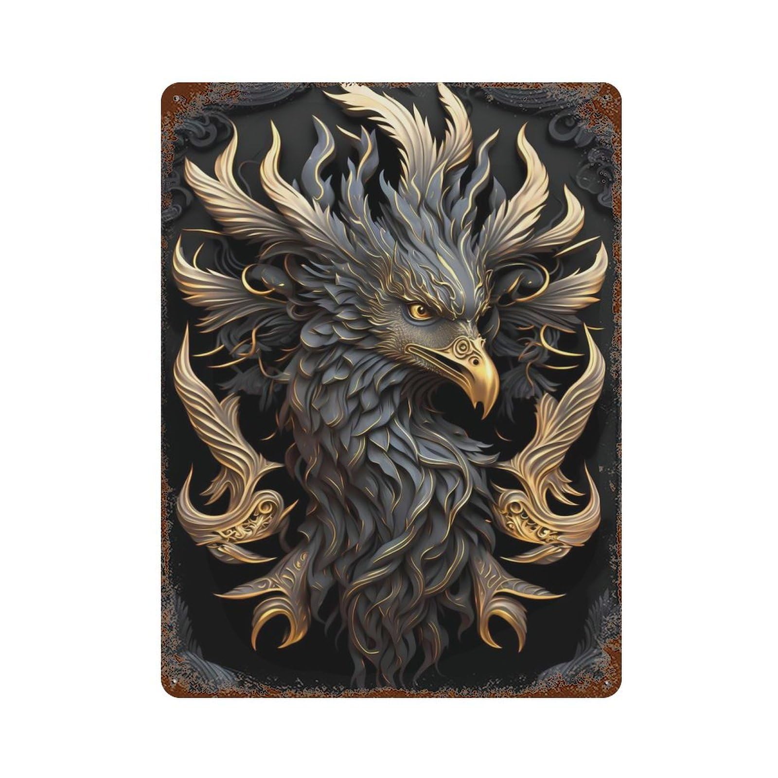 Legendary Phoenix Retro Metal Sign 15.7"x11.8", Classic Wall Plaque for Basement, Hobby Room And Garage Decor