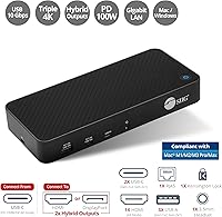 Vista 2 de SIIG Estación de acoplamiento USB-C triple 4K 60Hz con PD de 100 W - Triple 4K a 60Hz o solo 5K @60Hz Base para laptop - DisplayLink - 3 x HDMI, 2