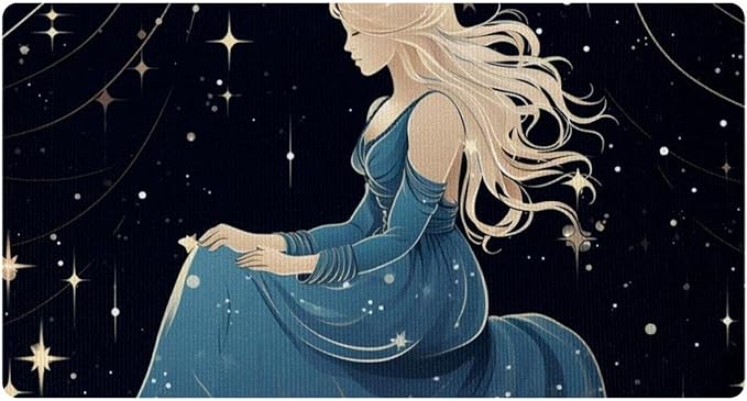 Kitchen Mats with Pretty Girl Virgo Zodiac Sign - Anti Fatigue Floor Rug, Non-Slip and Waterproof, Perfect for Kitchen Floor Home Laundry