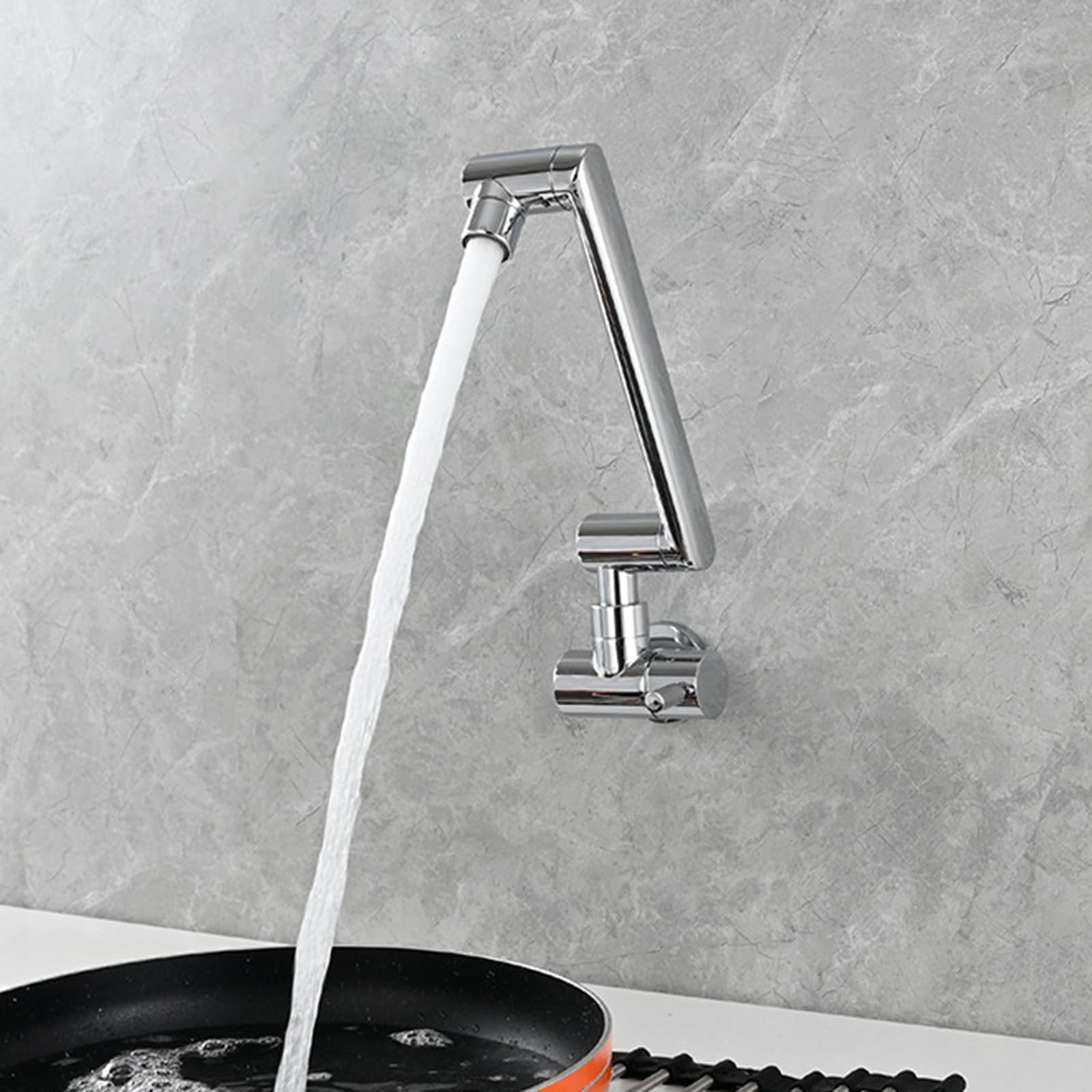 Grifo de cocina de pared articulado LWX de agua fría con caño plegable monomando
