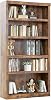PayLessHere 5-Tier Bookshelf Wood Bookshelf for Organized and Easy Access Storage in Living Room, Bedroom, Kids Room, Office or Study