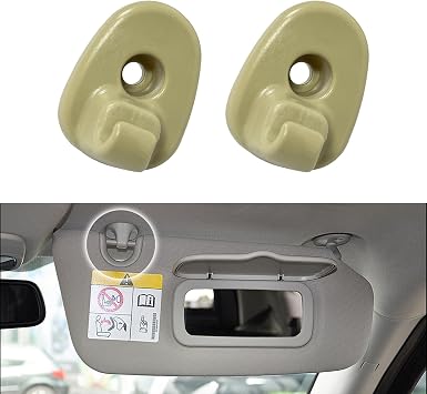 2Pcs Car Sun Visor Clip, Sun Visor Holder Hook Replacement Retainer Compatible with Jeep Liberty 2005 to 2012 and Dodge Nitro 2008 to 2012