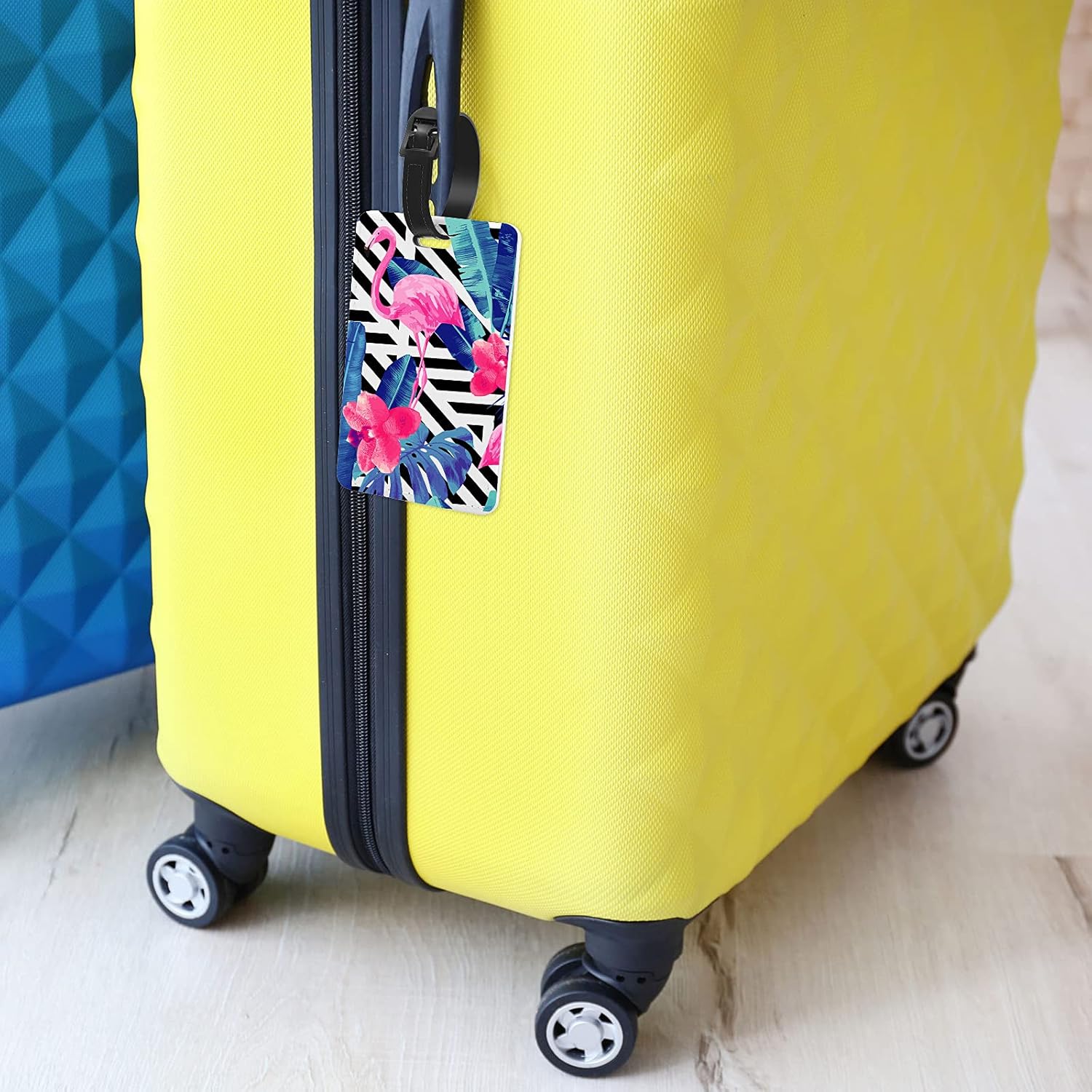 Huhumy 8 Pieces Sublimation Blank Luggage Tags with Straps Double-Sided Blank Travel Bag Tags Heat Transfer Name ID Cards DIY Sublimation Identify Labels for Luggage Suitcase Bags, 4 x 2.75 Inch : Clothing, Shoes & Jewelry