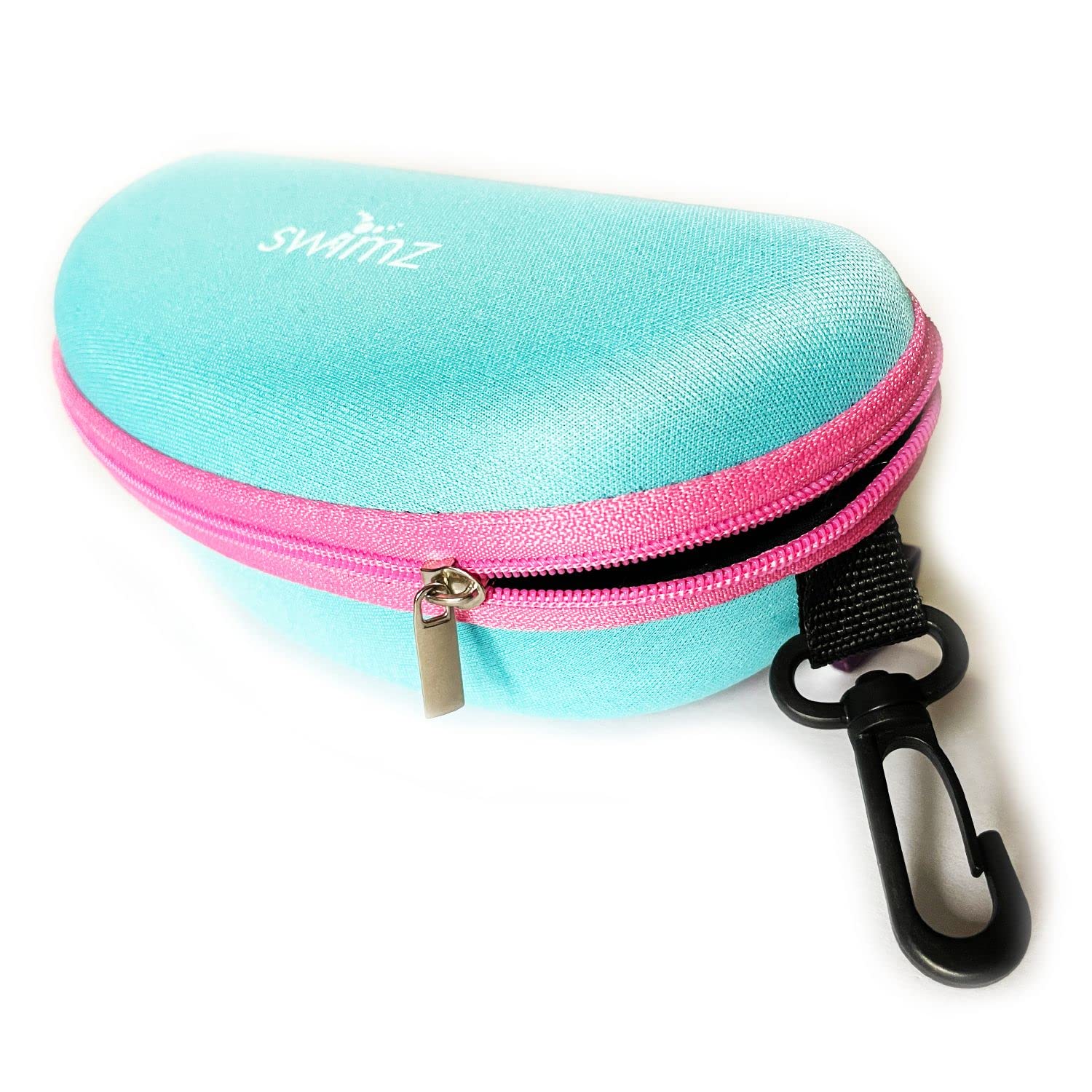 Swimz Swimming Goggle Case - Blue/Pink - Semi Rigid Swimming Goggle storage case, Blue / Pink
