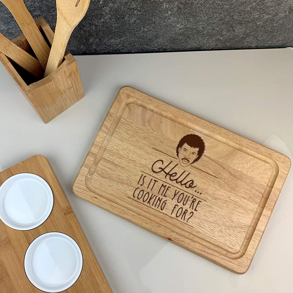 Tabla de cortar "Hola, es Me You're Cooking for?" - Divertido regalo de cumpleaños de Navidad para fanáticos de la música, cocina grabada regalo