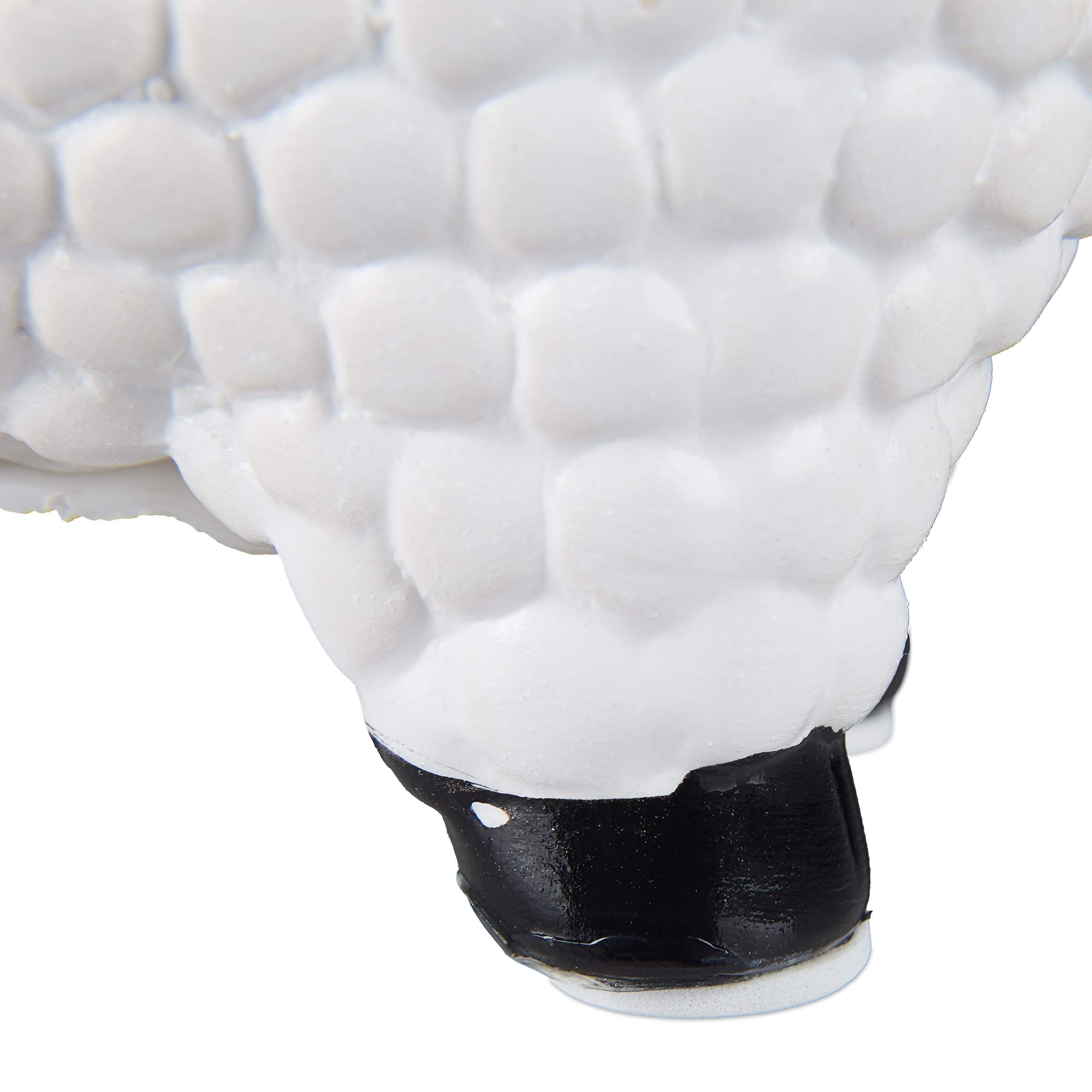 Relaxdays Salvadanaio a Forma di Lama con Occhiali, Contenitore Porta Soldi in Ceramica, HLP: 15,5x11x6 cm, Bianco