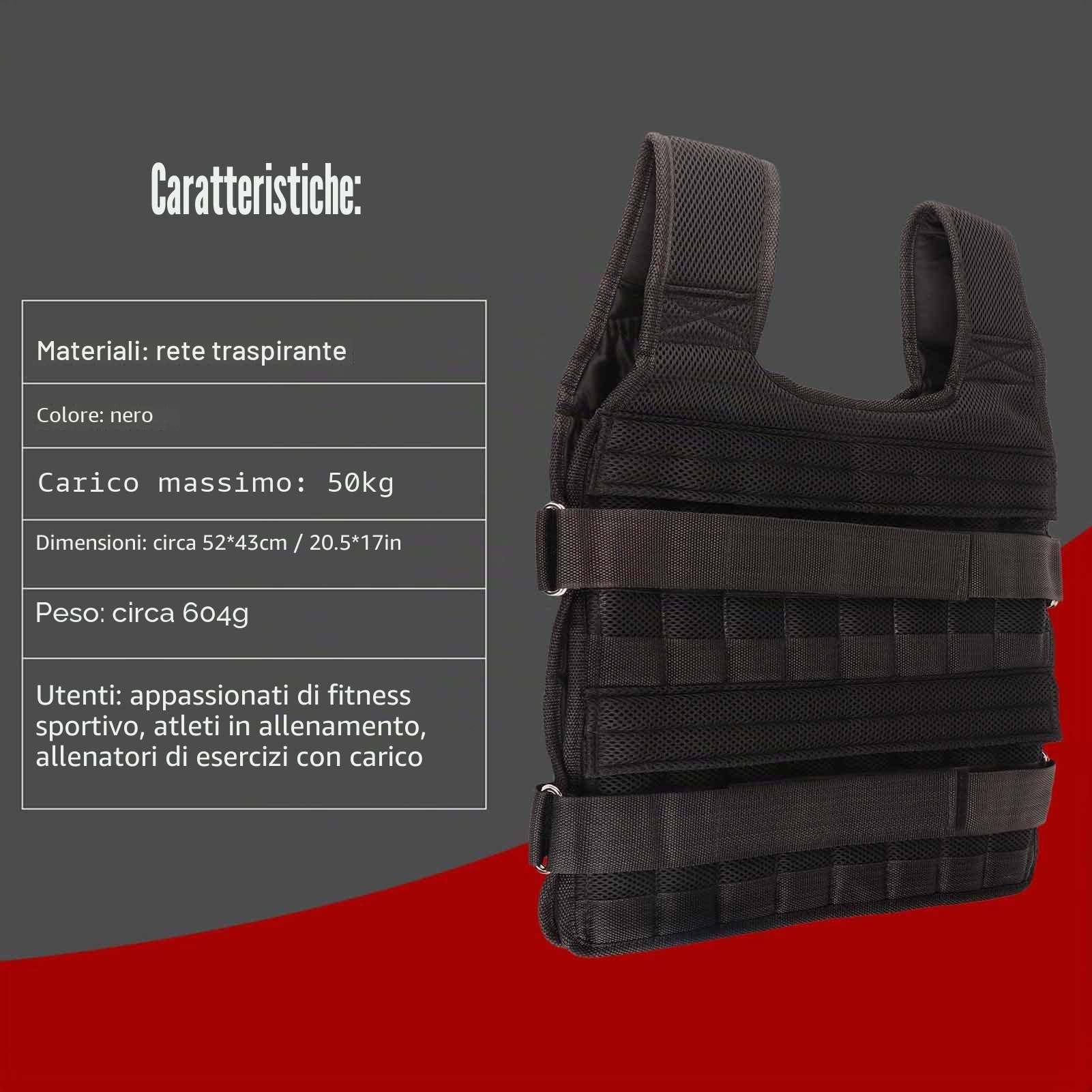 Allenamento Fitness Gilet con Pesi da 15 Kg Giacca da Allenamento per la Forza in Mesh Traspirante per Esercizi di Allenamento con i Pesi