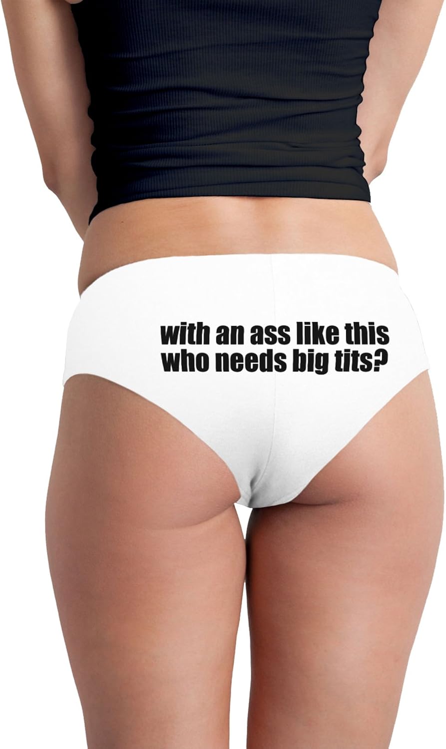 with an Ass Like This Who Needs Big Tits Funny Women's Boyshort Underwear Panties: Clothing