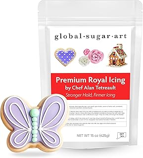 Global Sugar Art Premium Royal Icing Mix, Kosher Frosting for Cookie Decorating, Made in USA, Just add Water (15 Ounces, 1 Pack)