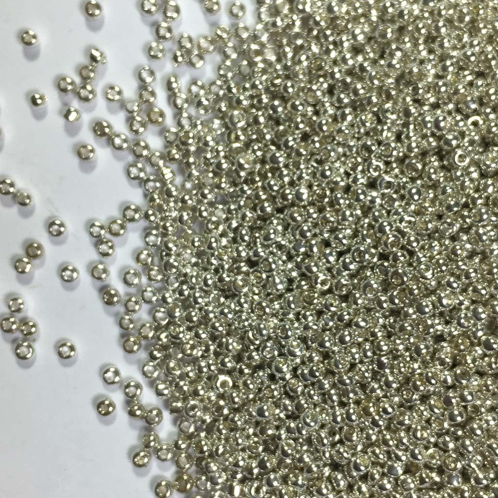 SPS MARKETING Premium Sugar/Seed Beads Silver Color 10/0(2mm) 30grams-image-27