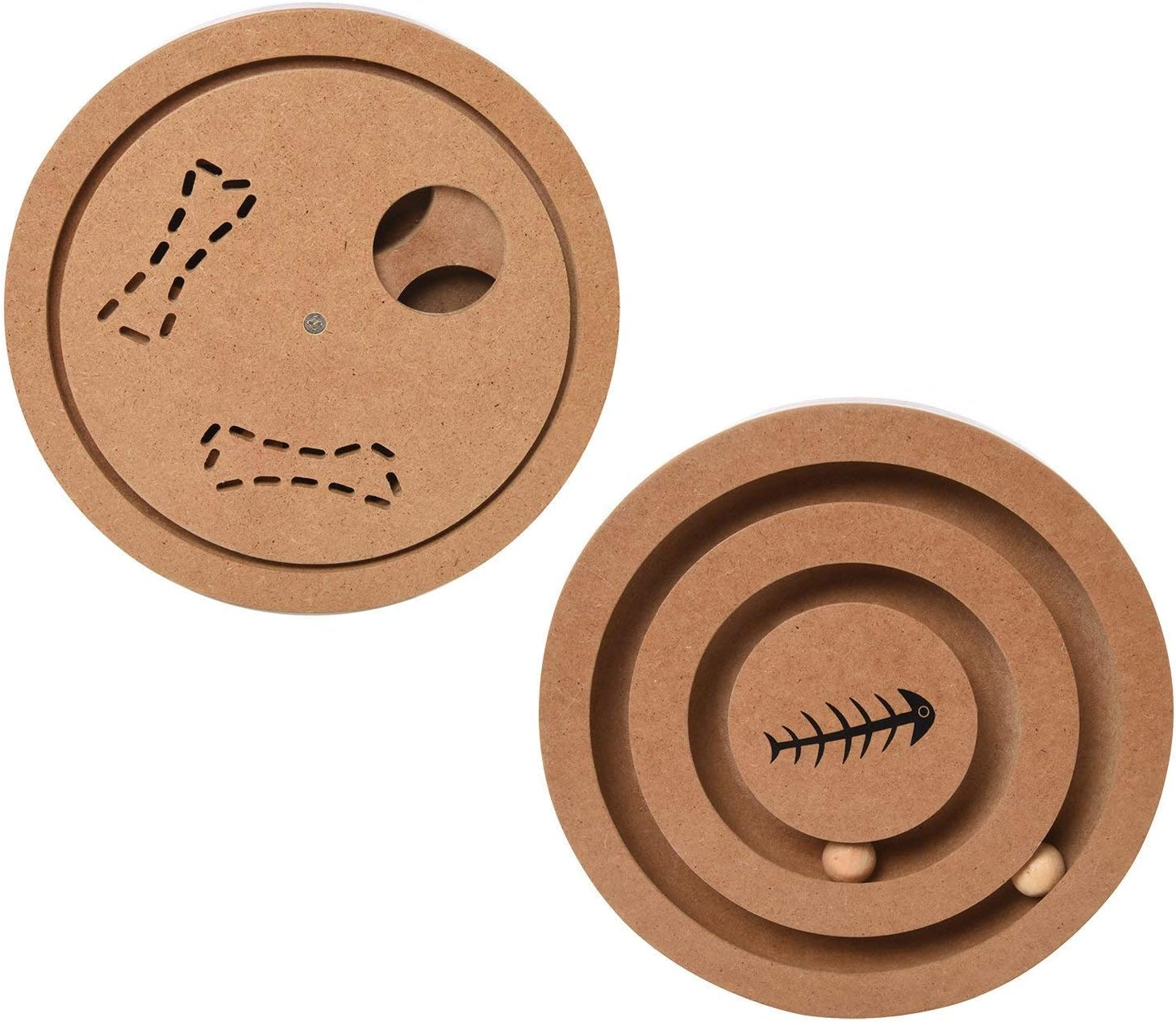 Best Interactive Pet Intelligence Toy – Pet Food Dispenser Treated Wooden Intellectual Puzzle IQ Hide and Seek Toy Game for Dogs Cats Pets, Natural Bowls Feeder for Small Medium Large Dogs and Cats