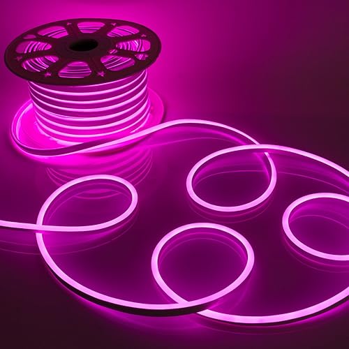 wyzworks Rosa Flexible Impermeable Suave Single Side cuerda de neón LED tira de luz Bar disponible en Yaxa Colombia