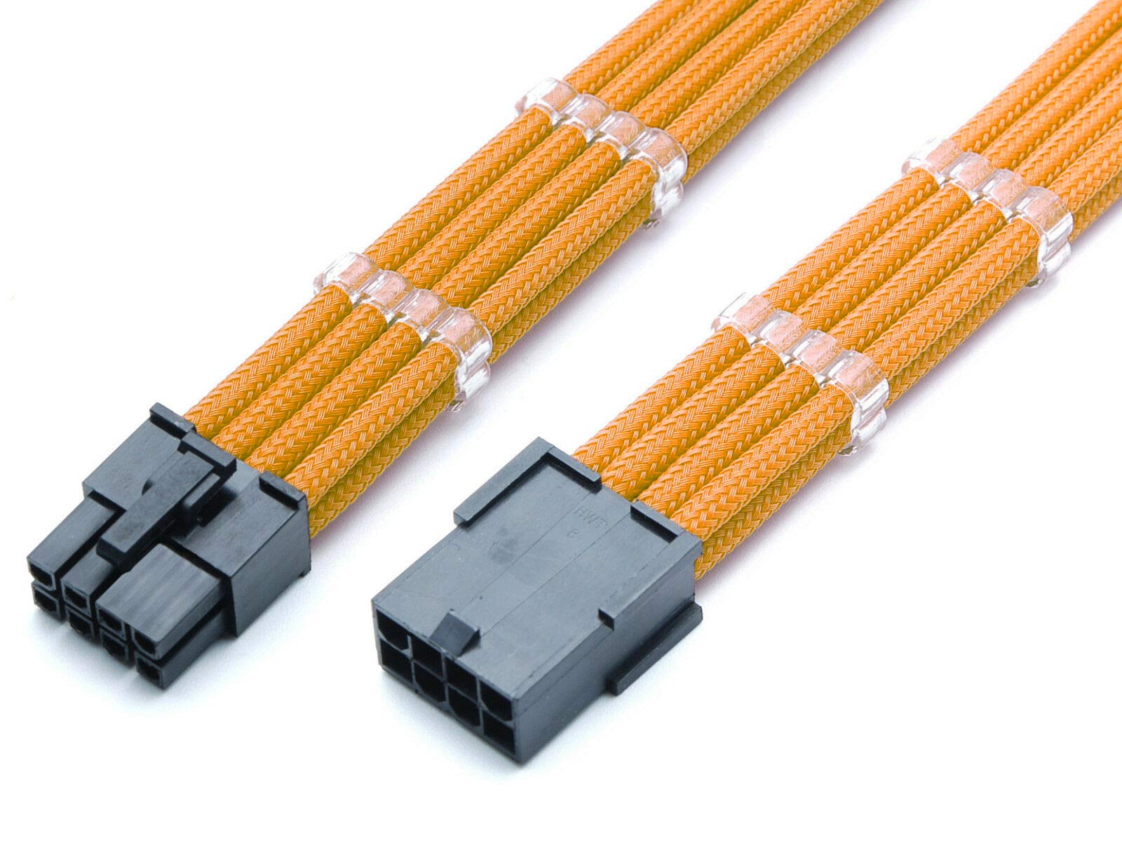 8 Pin PCIE GPU Sleeved Extension Cable 30cm + 2 Cable Combs - Shakmods (Full White) — view 23