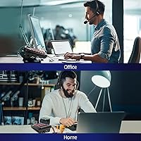 Vista 7 de AGPtek® auriculares binaurales con cable, manos libres, micrófono y cancelación de ruidos externos (5 opciones de colores).