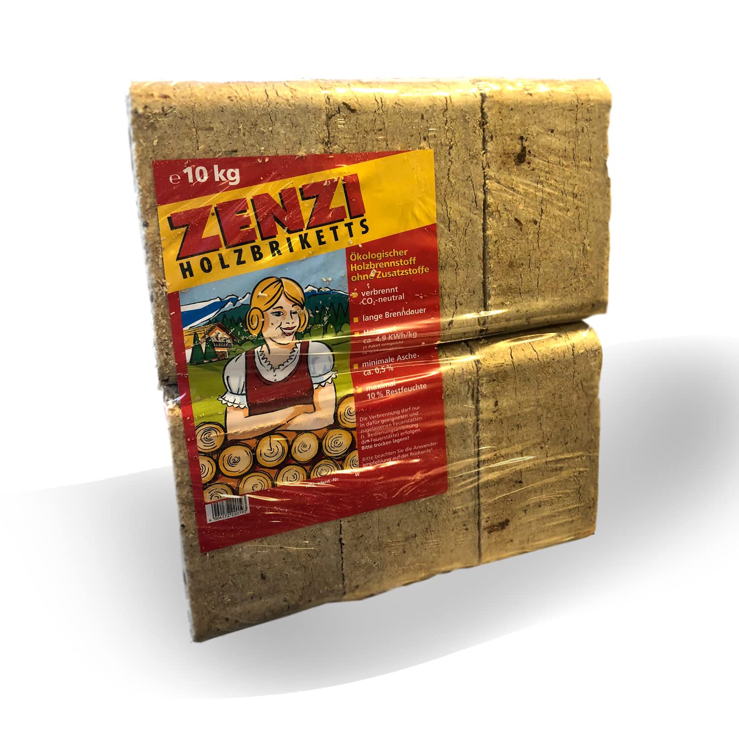 960 kg Zenzi RUF Holzbriketts 96 x 10 kg Briketts 1 Palette Kaminbriketts Holz Nadelholz Buche Heiz Ofenbriketts Smokerbriketts