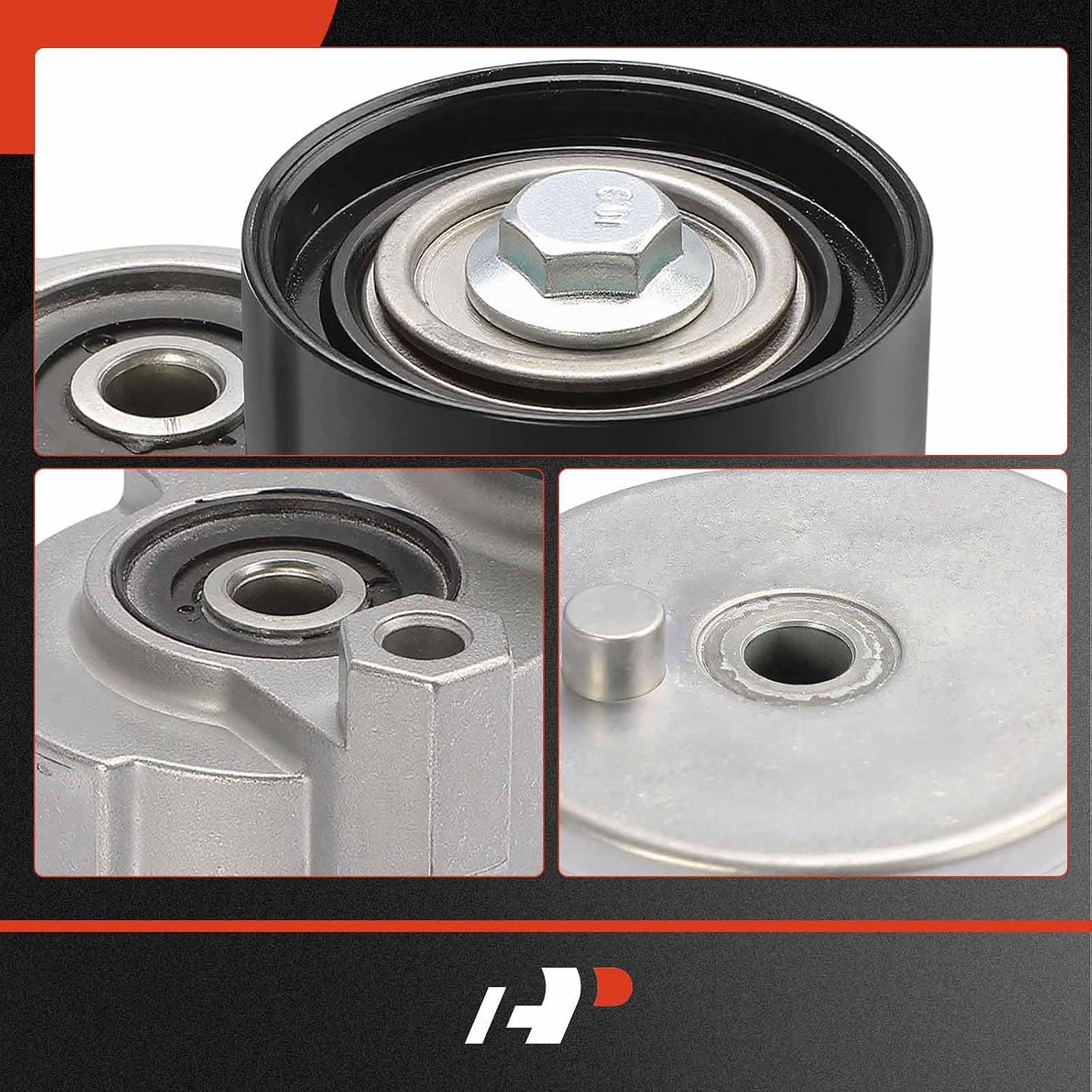 A-Premium Belt Tensioner Assembly with Pulley Compatible with Hyundai | for Hyundai Sonata 2020-2023, Santa Fe 2021-2023, Tucson 2022-2024, Santa Cruz 2022-2024 & Kia Sorento, Sportage, K5, 2.5L