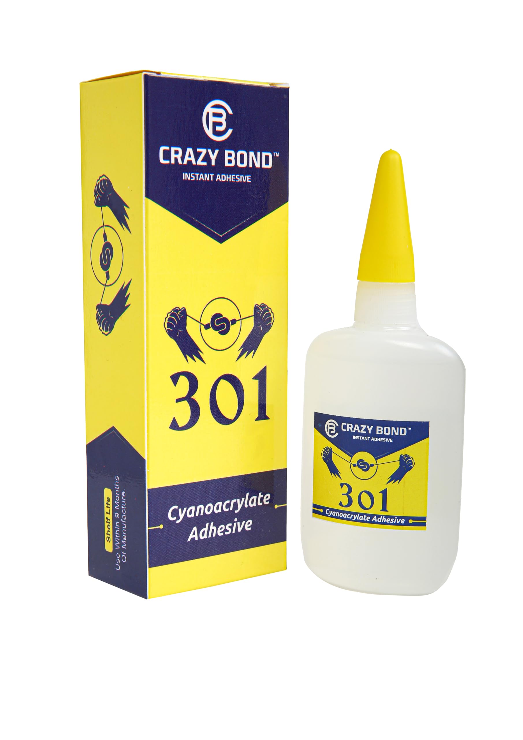 YFXOHAR Strong All Purpose Glue for Adhesive of MDF, Furniture, PVC/WPC board, Mica, Charcoal, Rubber, Ceramics, Metals, Plastics, Marble, Stone, bonds in second super glue, 50g