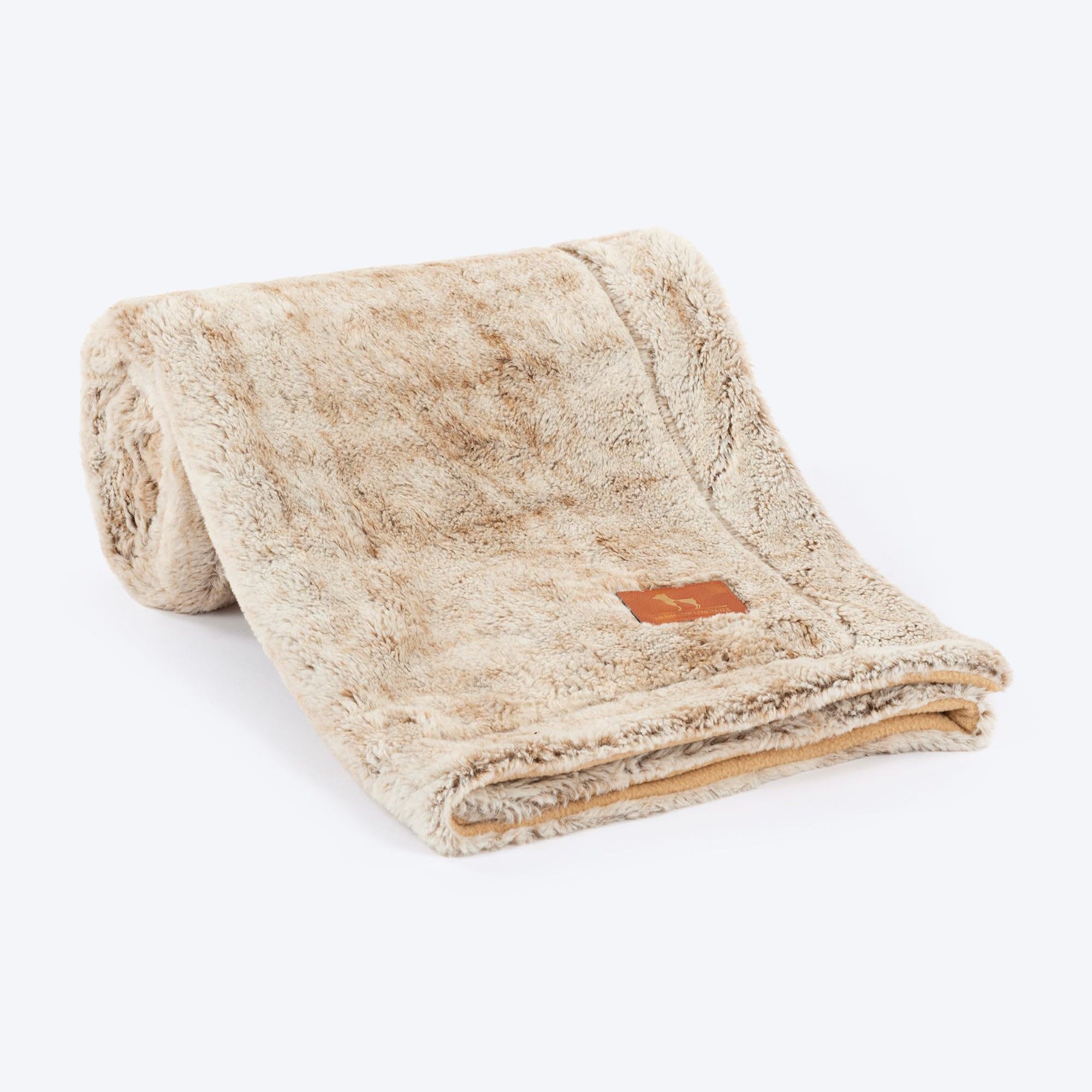 HUFT Furry Comfort Pet Blanket – Brown, L | Ultra-Soft & Warm Dog
