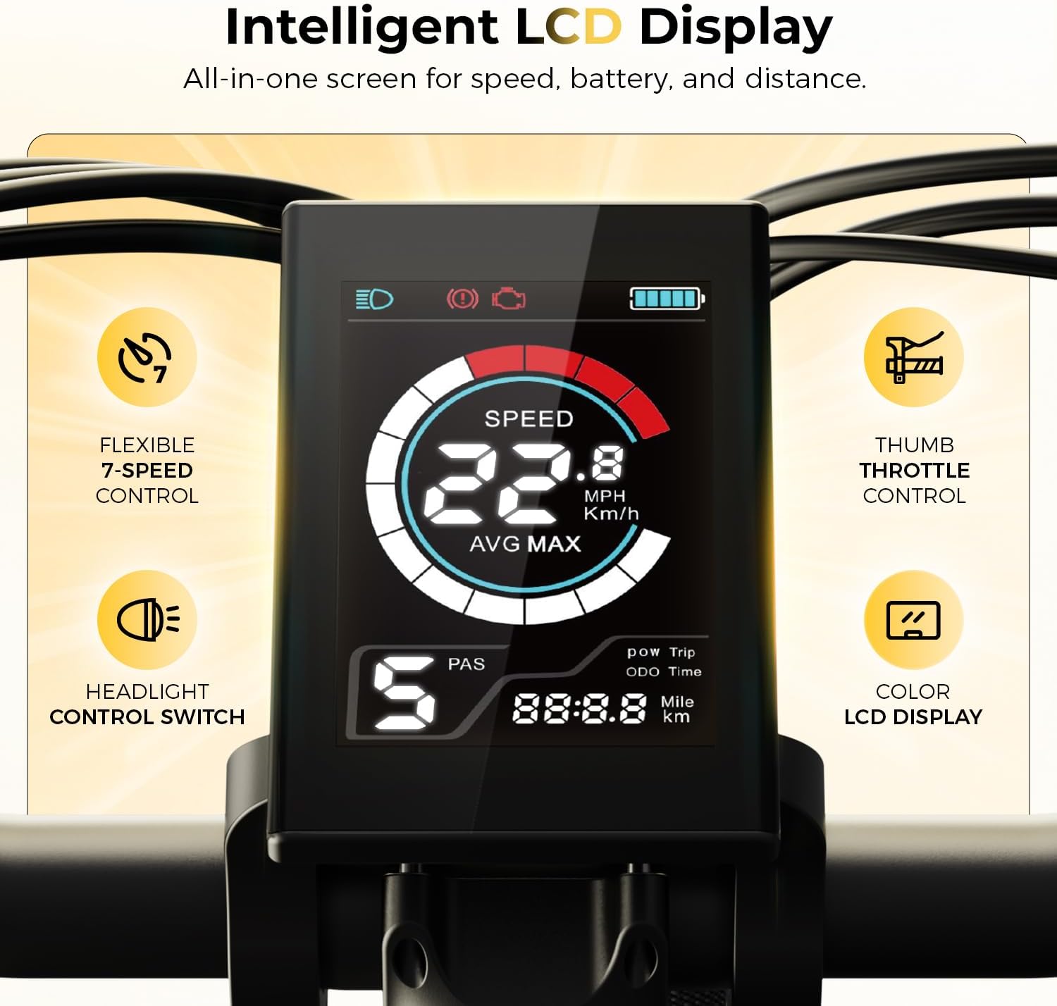 Heybike Cityscape 2.0 Electric Bike for Adults with 1200W Motor Peak, 468Wh Removable Battery, up to 50Miles 24MPH 26" Electric Commuter Bike with 7-Speed, UL Certified