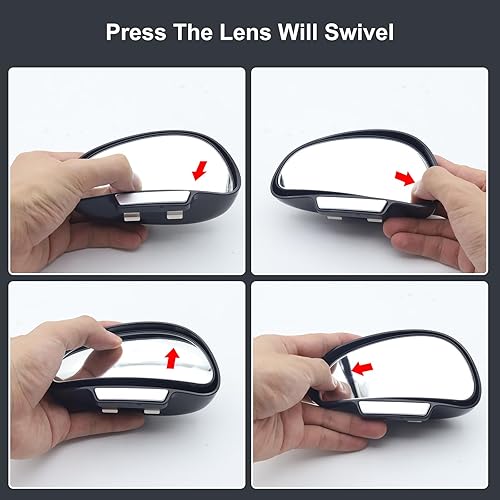 Miniatura 2 de Espejo de punto ciego, espejos retrovisores para automóvil, espejo auxiliar universal para automóvil, vidrio verdadero HD, espejo lateral auxiliar