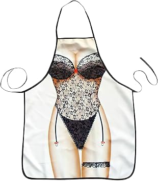 HAKSEN Funny Aprons for Men, Gag Grilling Apron for Men Women Kitchen Cooking Outdoor Party Barbecue