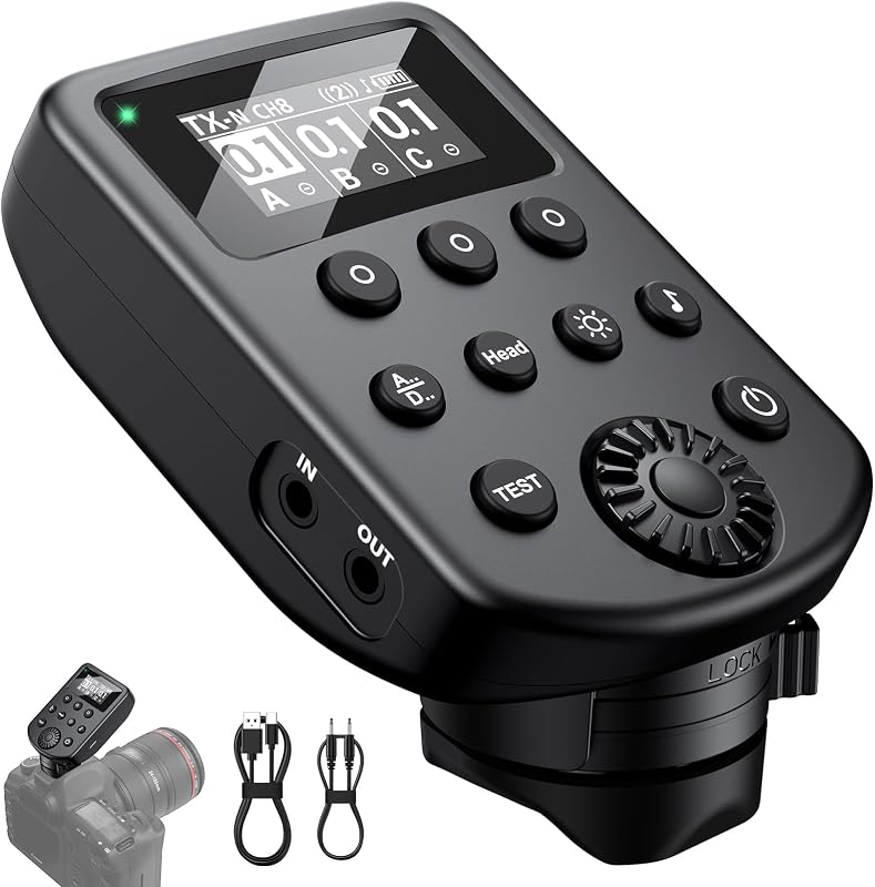 Wireless Flash Trigger Compatible with Profoto Air1 and Air2 | for Canon, for Sony, for Nikon, for Olympus,for Fujifilm Cameras 650FT Remote Control 100 Channels 6 Groups