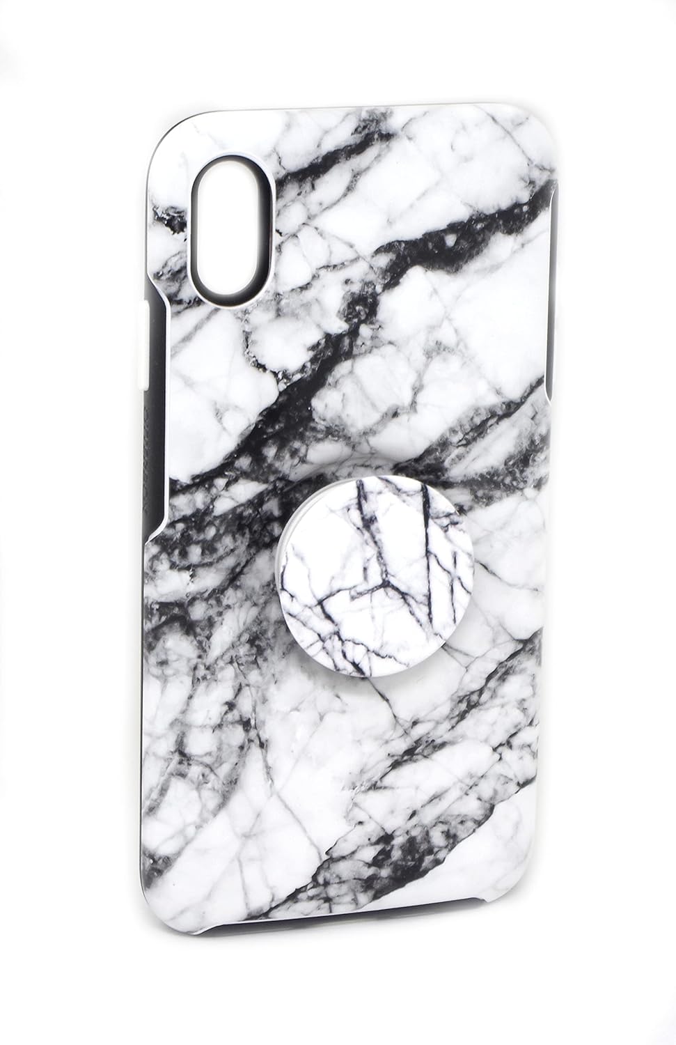 OtterBox + Pop Symmetry Series Case for Apple iPhone Xs Max - Non Retail Packaging - White Marble and White Marble Pop