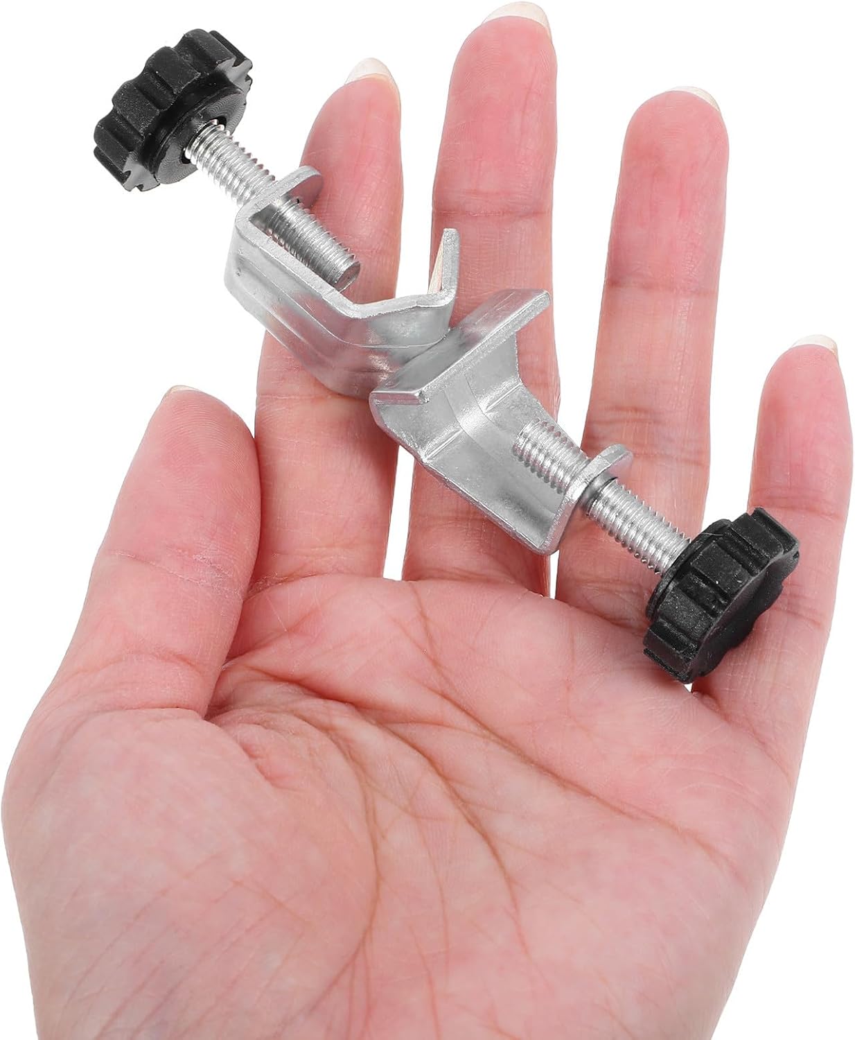 3pcs Heavy Duty Iron Laboratory Stand Clamp with Dual Screw Bosshead, Adjustable Lab Rod Holder for Scientific Equipment and Glassware Support