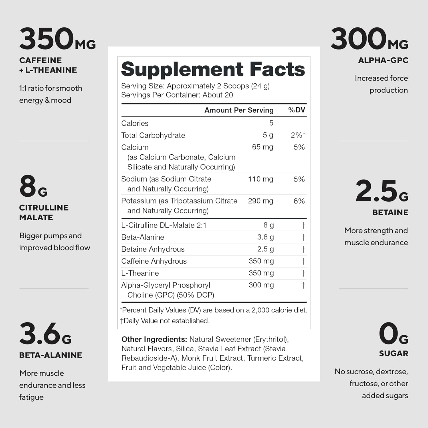 LEGION Pulse Pre Workout - All Natural Nitric Oxide Preworkout Drink to Boost Energy, Creatine Free, Naturally Sweetened, Beta Alanine, Citrulline, Alpha GPC (Blood Orange) - Image 2